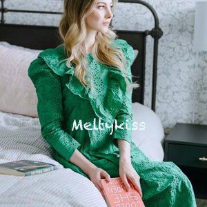 COPY - NWT ZARA MIDI DRESS CUTWORK EMBROIDERY Sz-M-&-L